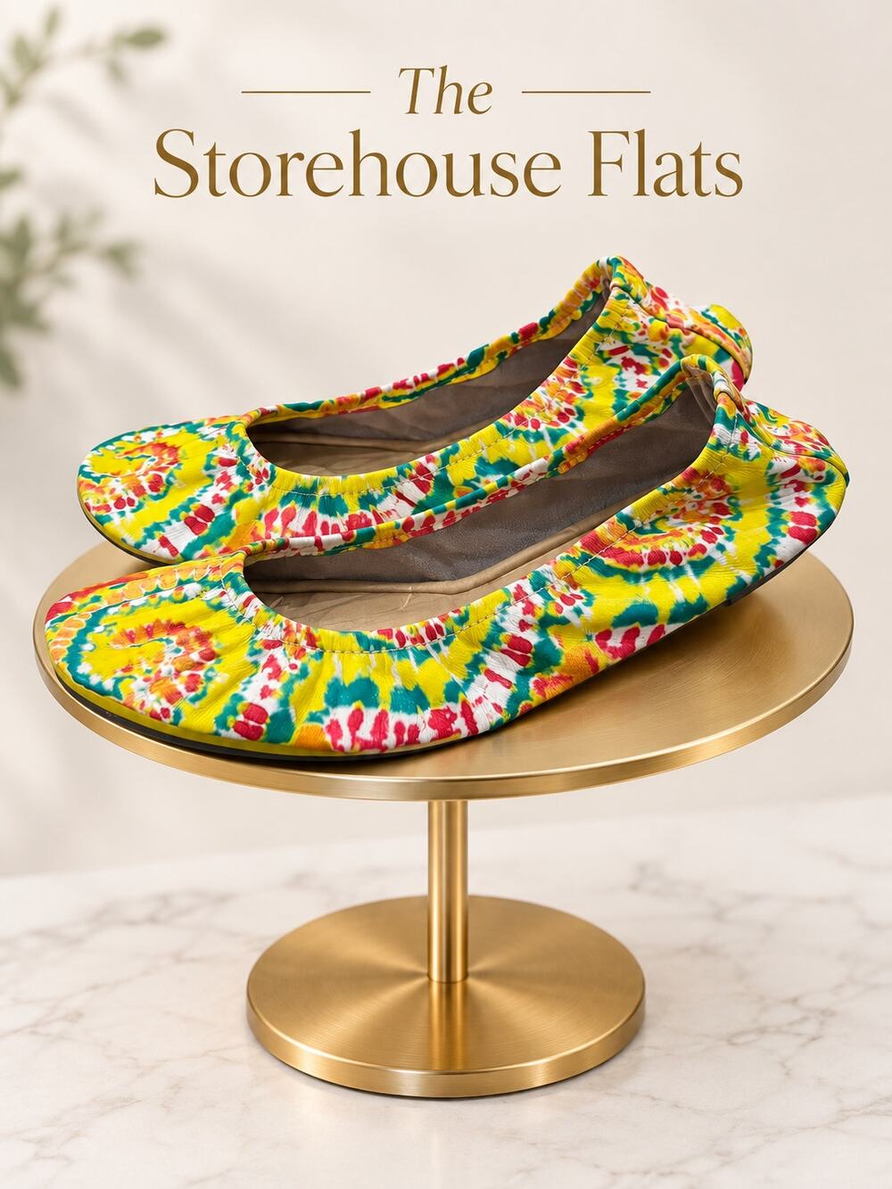 The Storehouse Flats Tie Dye Leather Foldable Ballet Flats Size 8